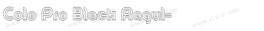Colo Pro Black Regul字体转换